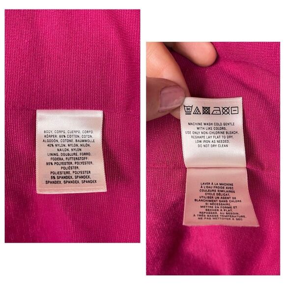 Anthropologie Deletta Silverfield Lace Eyelet Dress in Fuchsia Pink - Picture 10 of 10